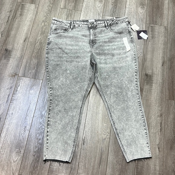 Ava & Viv no gap waistband high rise skinny stretch jeans plus size 26w gray new - Picture 1 of 6